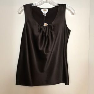 Brown Silk Tank Top